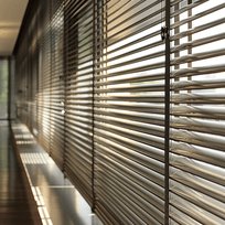 Aluminium venetian blinds Cape Town corridor full-wall coverage