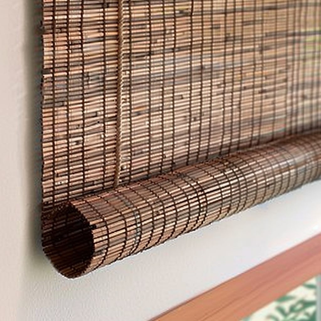 Bamboo woven blind Cape Town roll detail close-up