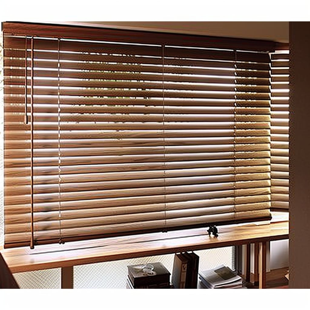 Timber slat venetian blinds Cape Town study interior